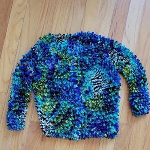 Vibrant Blue-Green Women's Cardigan